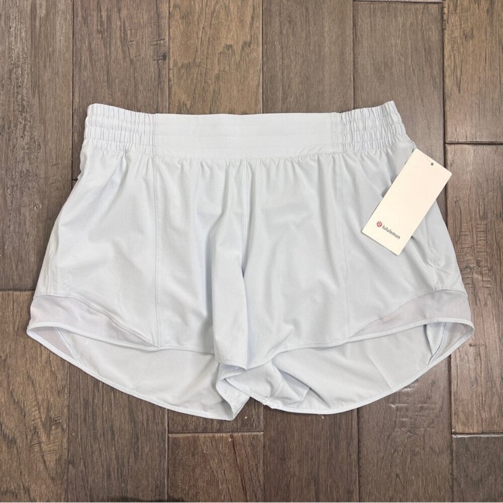 Lululemon NWT Hotty Hot High-Rise Lined Short 4" Starch Blue
